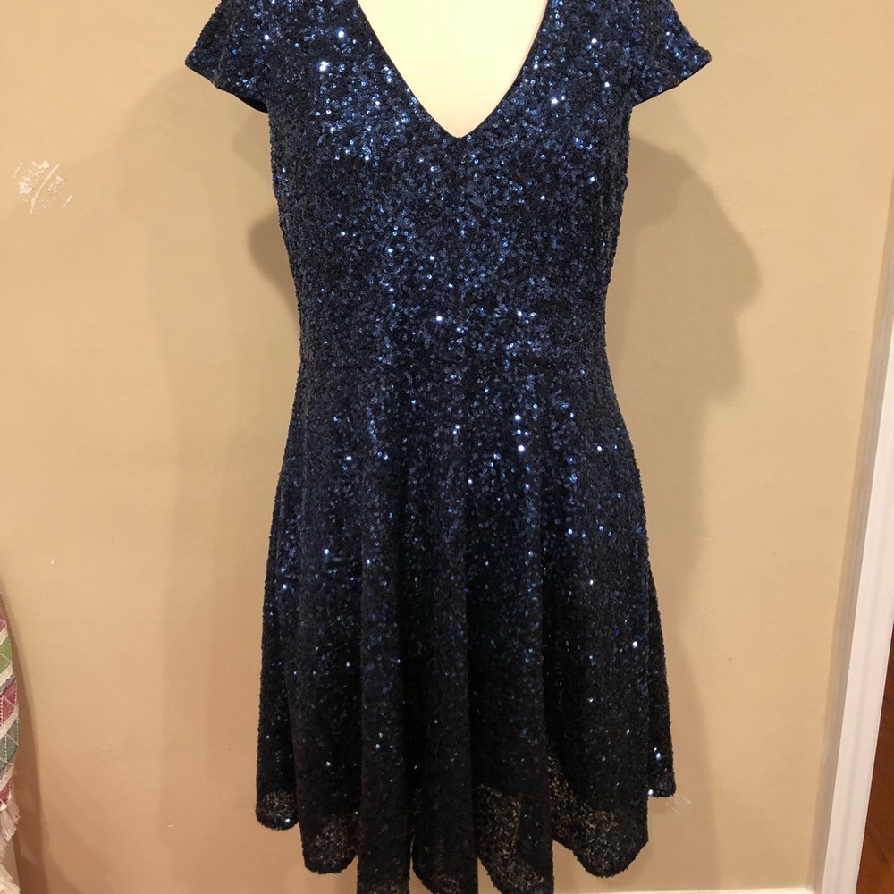Badgley Mishka ombré sequin dress